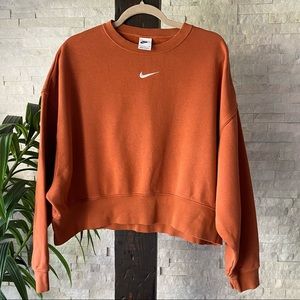 Nike | Tops | Nike Burnt Sunrise Orange Oversized Crew Sweatshirt Size  Large | Poshmark